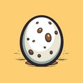 Vector of a cracked egg with a hole in the center Royalty Free Stock Photo