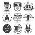 Vector craft beer badges and logos Royalty Free Stock Photo