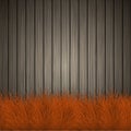 Vector creative grass on wooden background