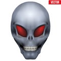 Vector Creative Humanoid alien skull