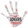 Vector creative idea brainstorming human hand Royalty Free Stock Photo