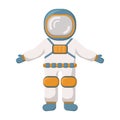 Flat design, Astronauts float in space. Infographic Element. Vector creative illustration of astronaut in spacesuit