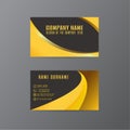 Vector Creative leaf business card gold and black design of text Royalty Free Stock Photo