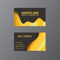 Vector Creative leaf business card gold and black design of text Royalty Free Stock Photo