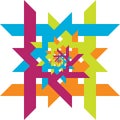 Vector Creative Minimalistic Geometric Logotype Spiral Rosette Bright Logo Concept Design