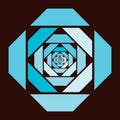 Vector Creative Minimalistic Unending Logotype - Square Blue Logo Concept Design