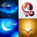 Vector creative set of ramadan festival background illustration