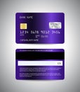 Vector credit cards set with colorful ultra violet abstract background design