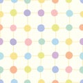 Vector creme seamless pattern background: Bubble Grid. Royalty Free Stock Photo