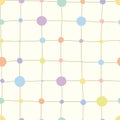 Vector creme seamless pattern background: Flashing Bubbles. Royalty Free Stock Photo