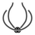 Vector crest Laurel Wreaths design
