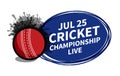 Vector cricket sport scoreboard spotlight background place for copy text ad. Banner, flyer, poster, TV concept design brush doodle