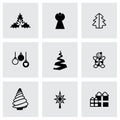 Vector Cristmas trees icon set