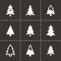 Vector cristmas trees icons set