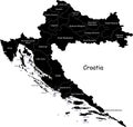 Vector Croatia map