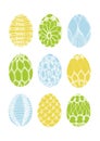 Vector Crochet Easter Eggs