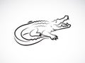 Vector of crocodile design on white background. Wild Animals. Reptile. Easy editable layered vector illustration