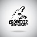 Vector Crocodile logo template for sport teams, brands etc