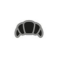 vector croissant illustration, breakfast icon - pastry symbol isolated
