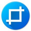 Vector crop blue circle icon