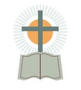 Vector Cross & Bible Religious Royalty Free Stock Photo