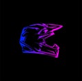 vector cross motorcycle helmet .simple motorcross helmet