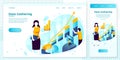 Vector data gathering service, show profit graphic