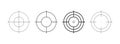 Vector crosshair symbol set