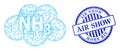 Textured Air Show Badge and Network Ammoniac Cloud Mesh
