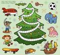 Vector crossword, education game for children about Christmas pr Royalty Free Stock Photo