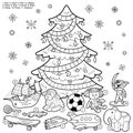 Vector crossword, education game for children about Christmas Royalty Free Stock Photo