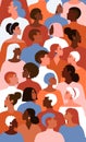 Vector of crowd of mixed people and society