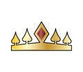 Vector crown icon on white background Royalty Free Stock Photo