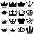 Vector Crown Icons Set