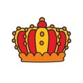 Vector crown isolated on white Royalty Free Stock Photo
