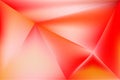 Vector crumpled polygonal background composed of red triangles