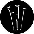 Vector crutches icon