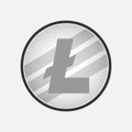 Vector crypto logo Litecoin criptocurrency Royalty Free Stock Photo