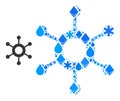 Cold Blue Water Composition Central Connection Icon