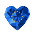 Vector crystal gem jewelry flag of the European Union.