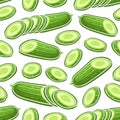 Vector Cucumber Seamless Pattern