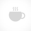 Vector cup of tea or coffee icon drawn by single line Royalty Free Stock Photo