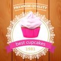 Vector cupcake banner