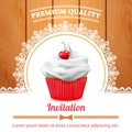 Vector cupcake banner