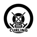 Vector curling sport logo