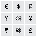 Vector Currency symbol icon set Royalty Free Stock Photo
