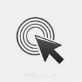 Vector Cursor Click Icon for Web and UI Design Royalty Free Stock Photo