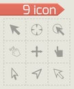 Vector cursor icons set