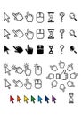 Vector cursors Royalty Free Stock Photo