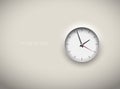 Vector cut out white round clock time business background. Black simple round scale. Icon design or ui screen interface element. Royalty Free Stock Photo